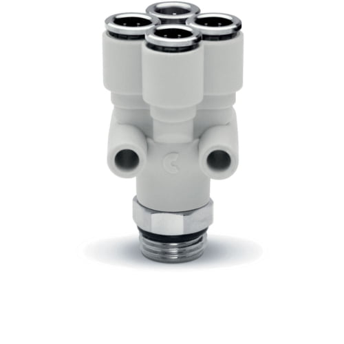 Y Doble Giratorio Macho Cilíndrico Mod. 7572