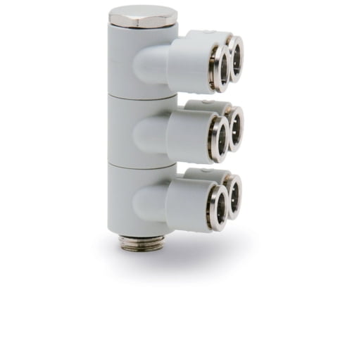 Triple Giratorio Cilíndrico con Anillo Doble Mod. 7642 03