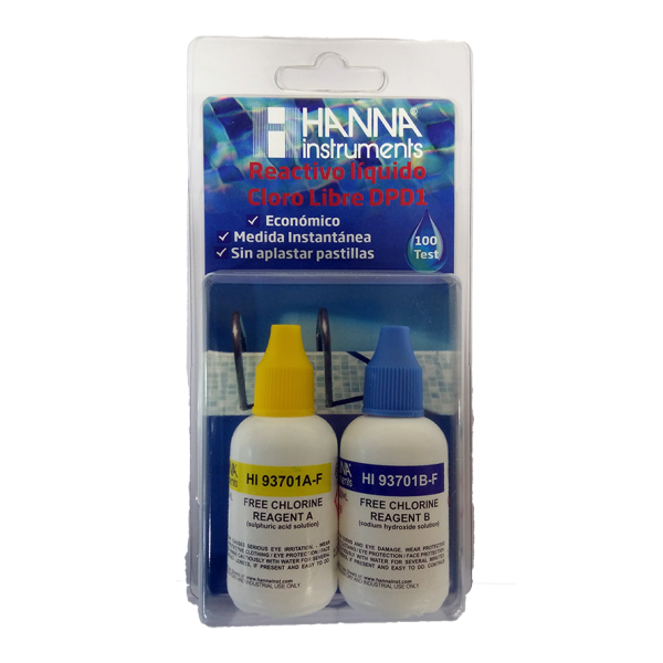 Reactivo liquido cloro libre 000 a 500 mg l 100 test